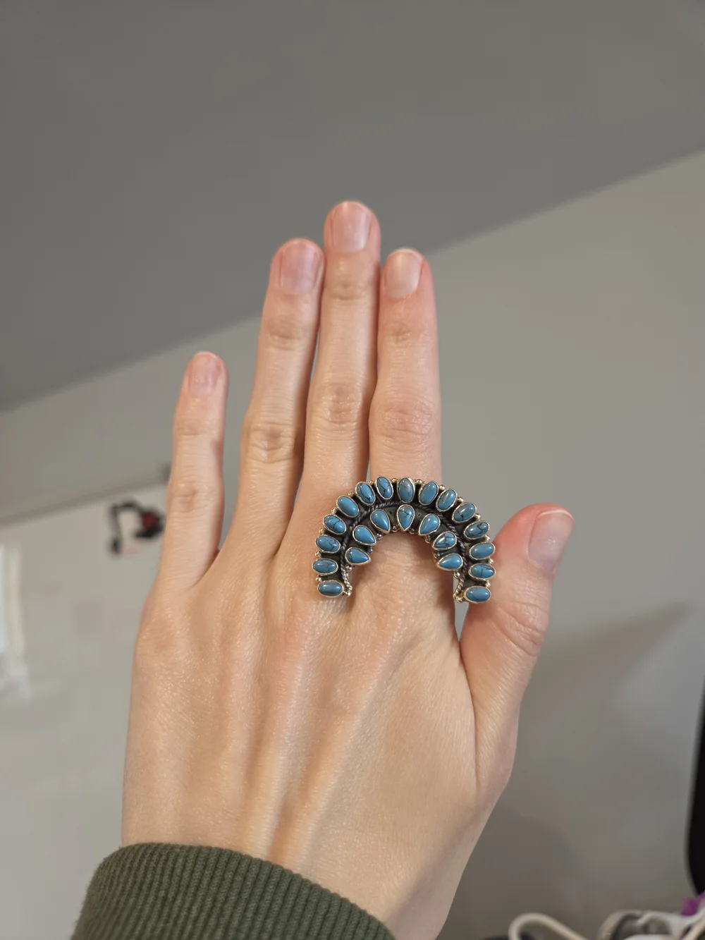 Turquoise Naja Sterling Ring 178 - Picture 1 of 3
